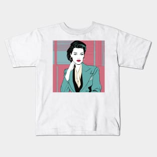 Rare Beauty Art Deco Patrick Nagel 80s Kids T-Shirt